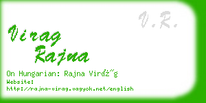 virag rajna business card